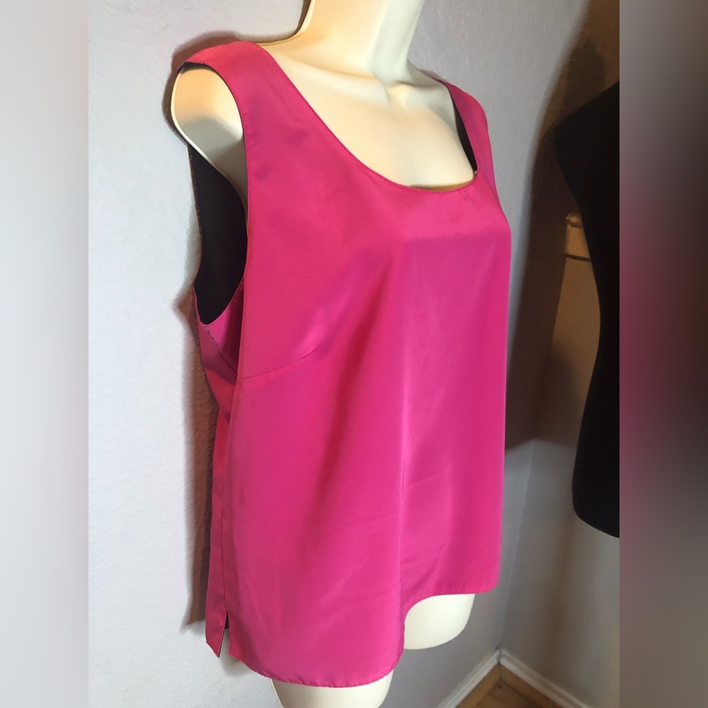 LIZ BAKER XL reversible pink/black sleeveless top
